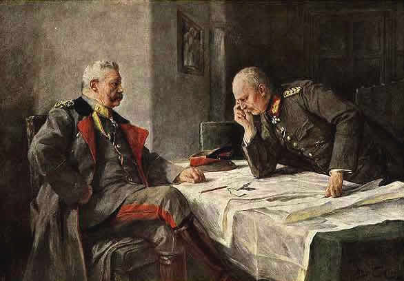 field marshall Hindenburg (left) and general Ludendorff (right)